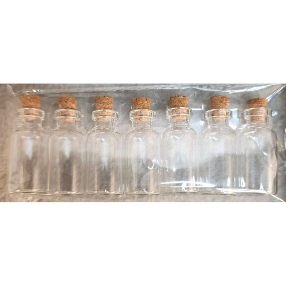 Mini Glass Cork Bottles Set Of 7 For Crafting & Storage 16oz. - Picture 8 of 8